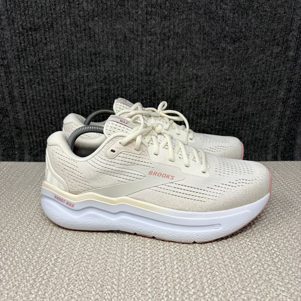 Brooks Ghost Max 2 Coconut Milk Gray Zephyr Running Shoes Women’s 10.5 WIDE D
